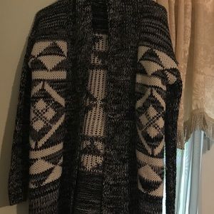 Long chenille cardigan